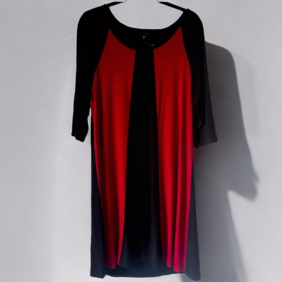 Karen Kane A Line Black And Red Jersey Dress NWOT - Picture 1 of 4